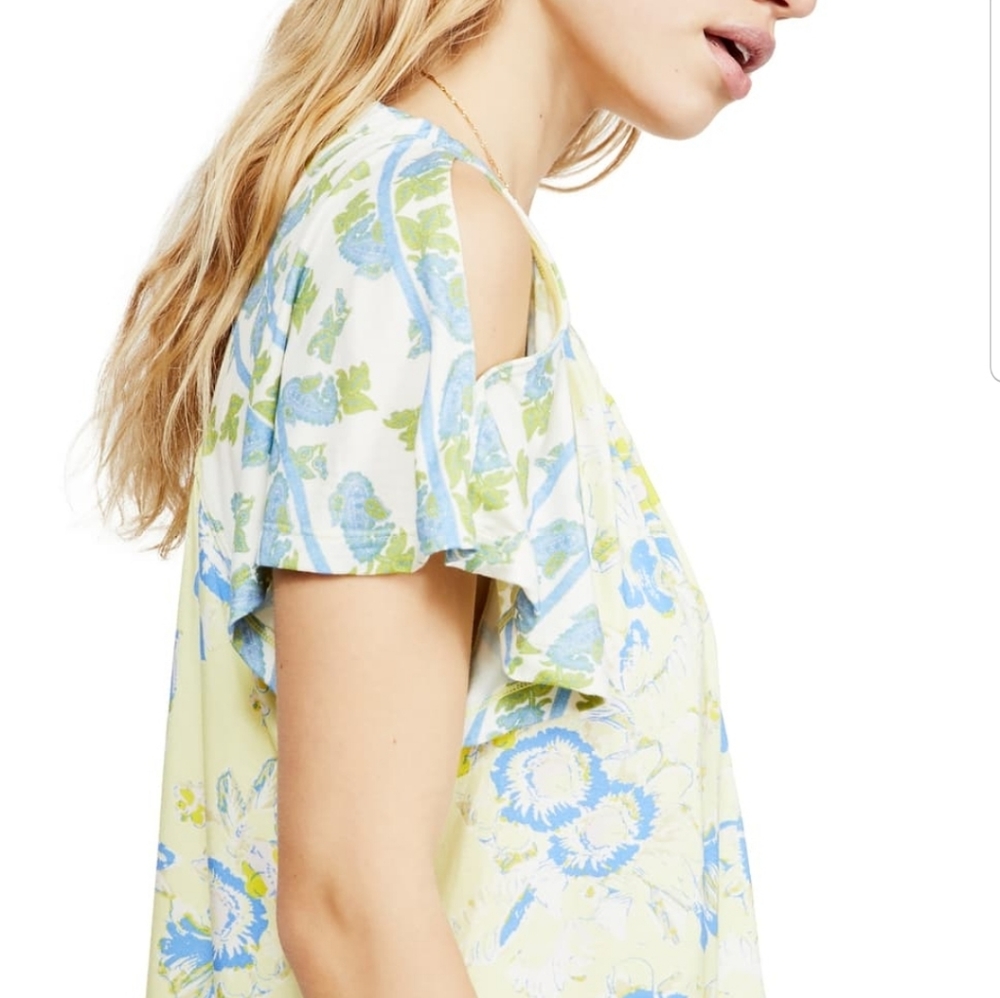 FREE PEOPLE BAJA BABE FLORAL PRINT BLOUSE - Picture 4 of 6